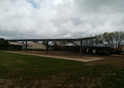 ombrière photovoltaïque pétanque parking